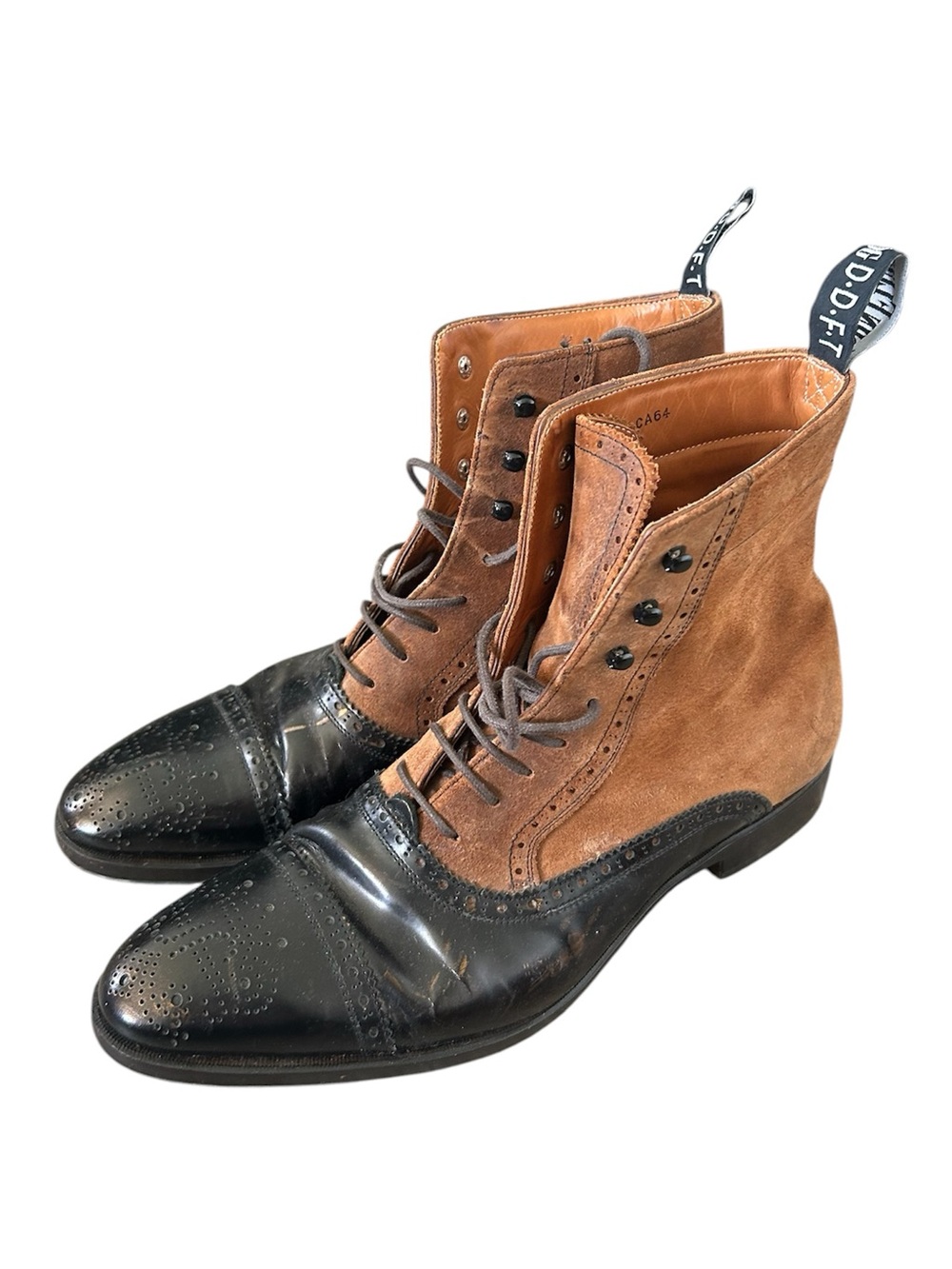 John Fluevog Hartford brogue dress boots Size 11